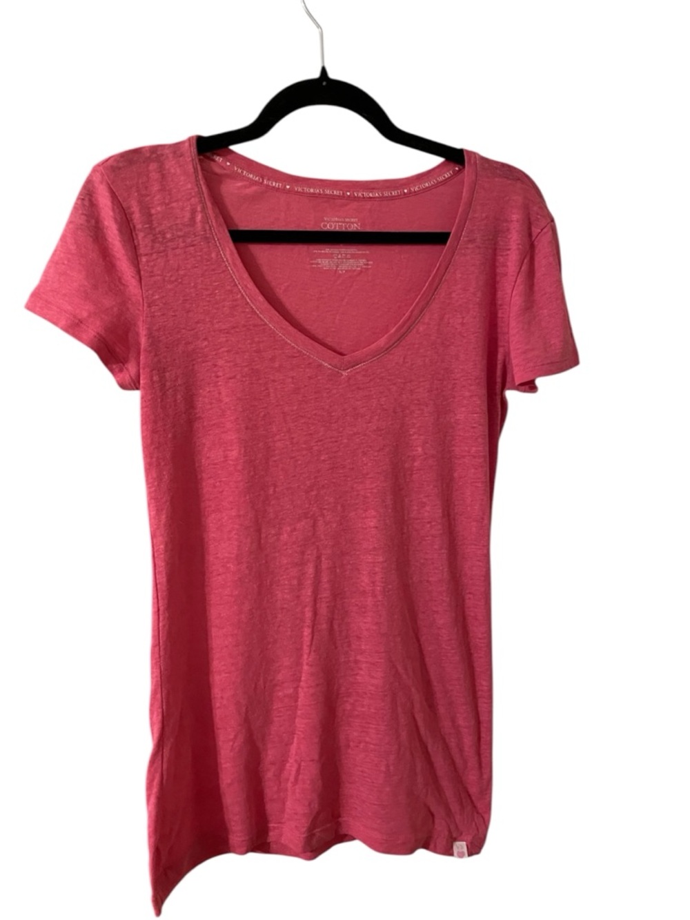 Cute Victoria's Secret Pink V-Neck Short Sleeve Tee Size Small LIKE NEW.